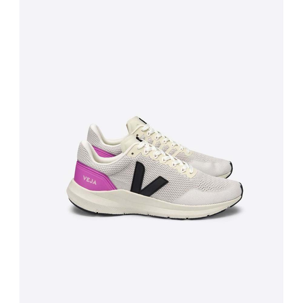 Adidasi Alergare Barbati Veja MARLIN V-KNIT Beige/Purple | RO 143MQZ